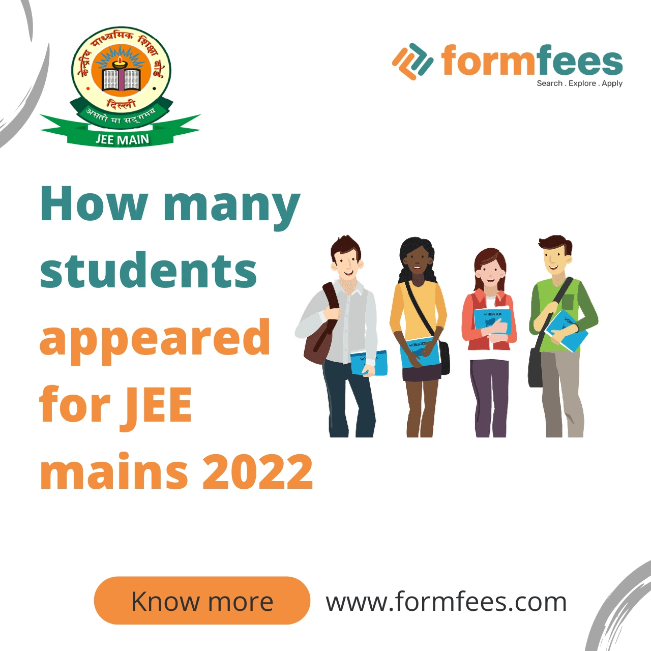 How many students appeared for JEE mains 2022