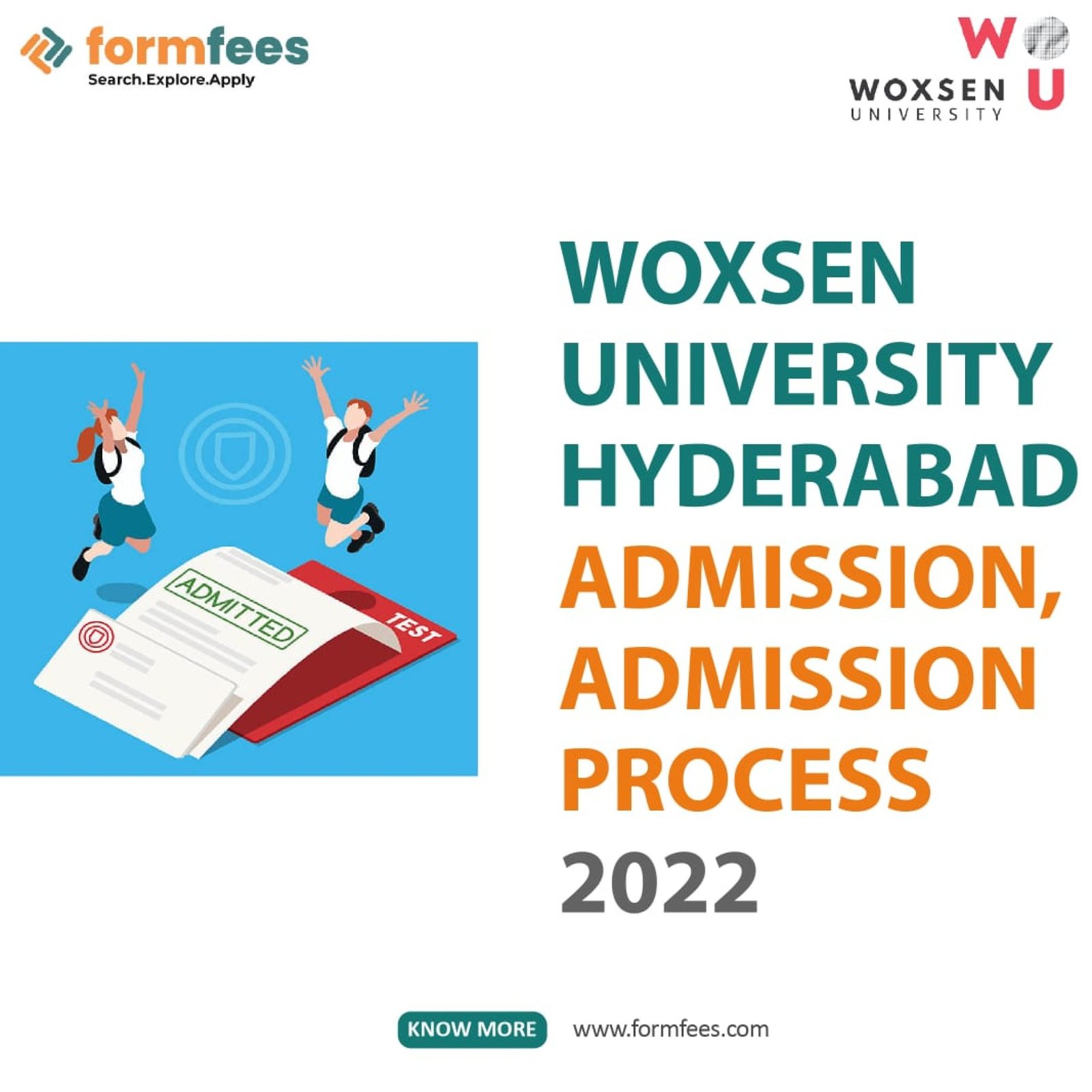 Woxsen University Hyderabad Admission, Admission process 2022 Formfees