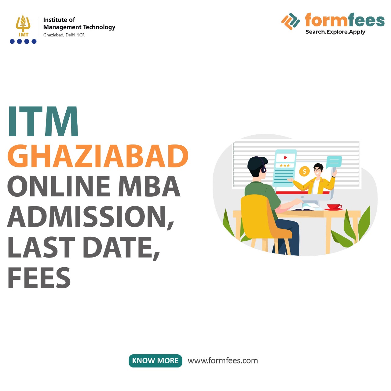 ITM Ghaziabad Online MBA Admission, Last Date, Fees