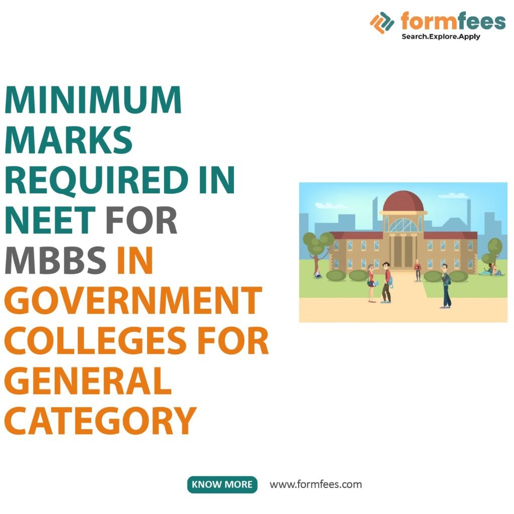 Minimum Marks required in NEET for MBBS in Government College for General Category