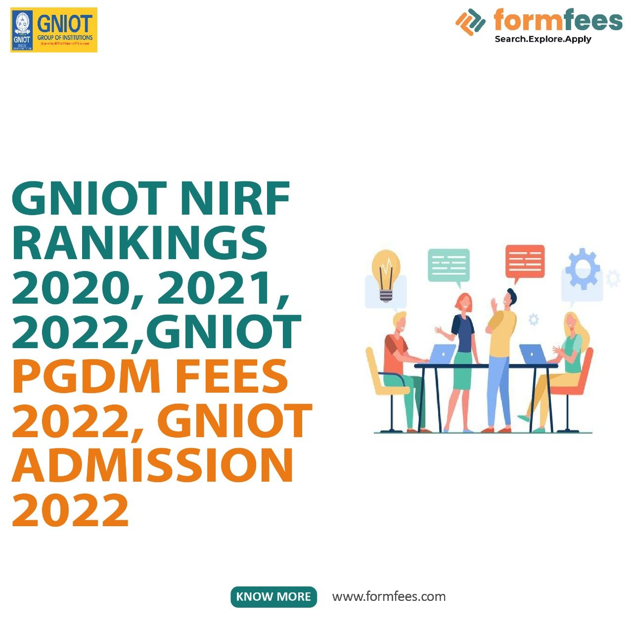 GNIOT NIRF rankings 2020, 2021, 2022,GNIOT PGDM fees 2022, GNIOT admission 2022