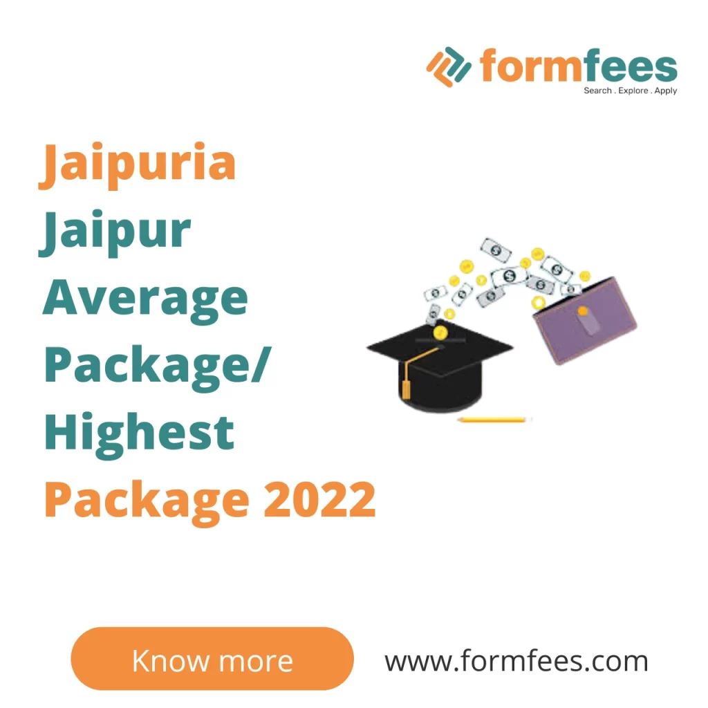 Jaipuria Jaipur Average PackageHighest Package 2022