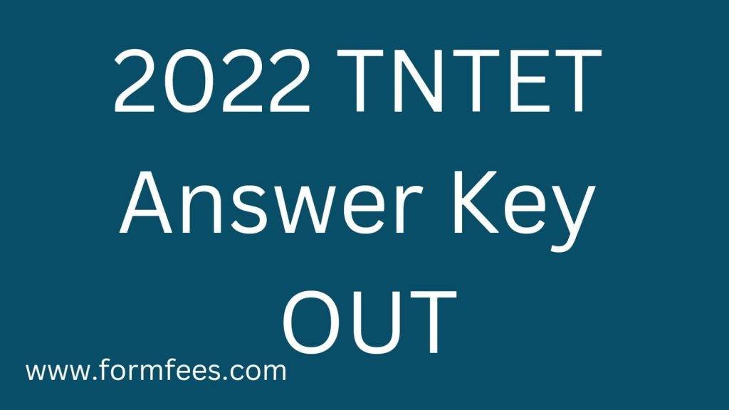 2022 TNTET Answer Key OUT