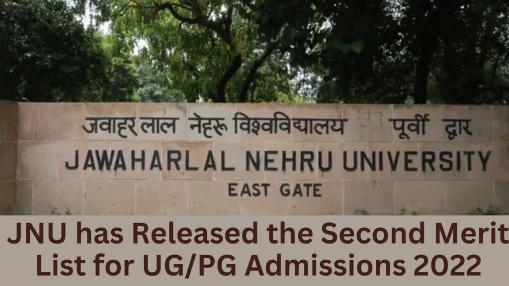JNU has released the second merit list for UGPG Admissions 2022; click here to view it.