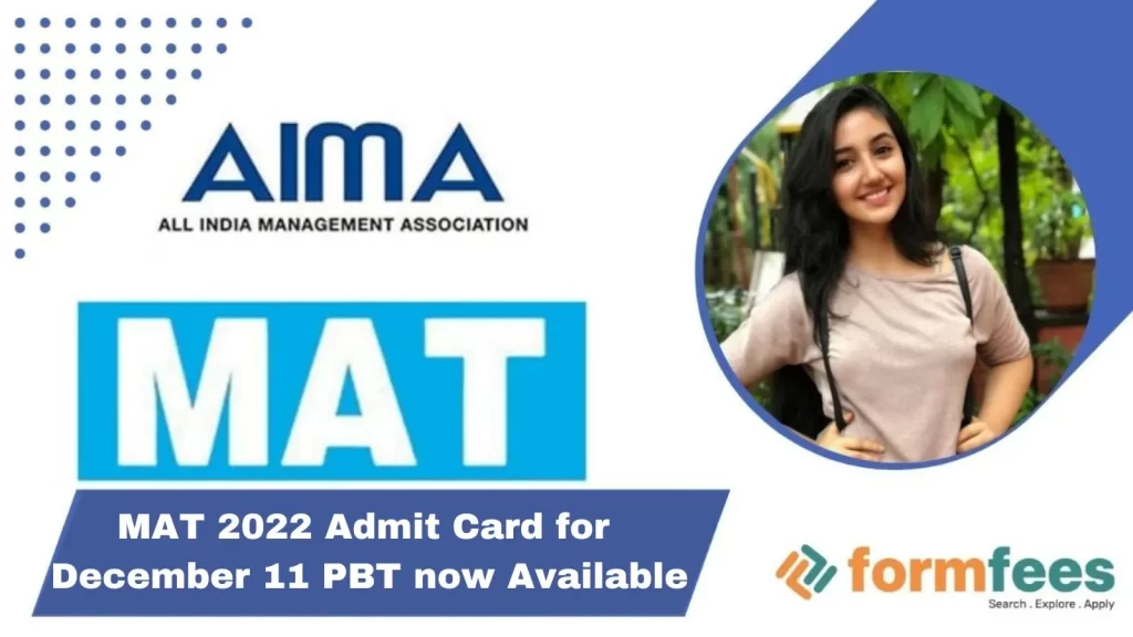 MAT 2022 Admit Card for December 11 PBT