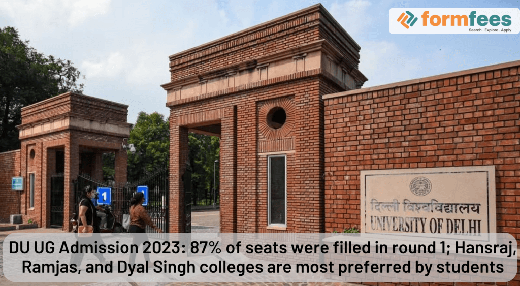 DU-UG-Admission-2023-87-of-seats-were-filled-in-round-1,formfees