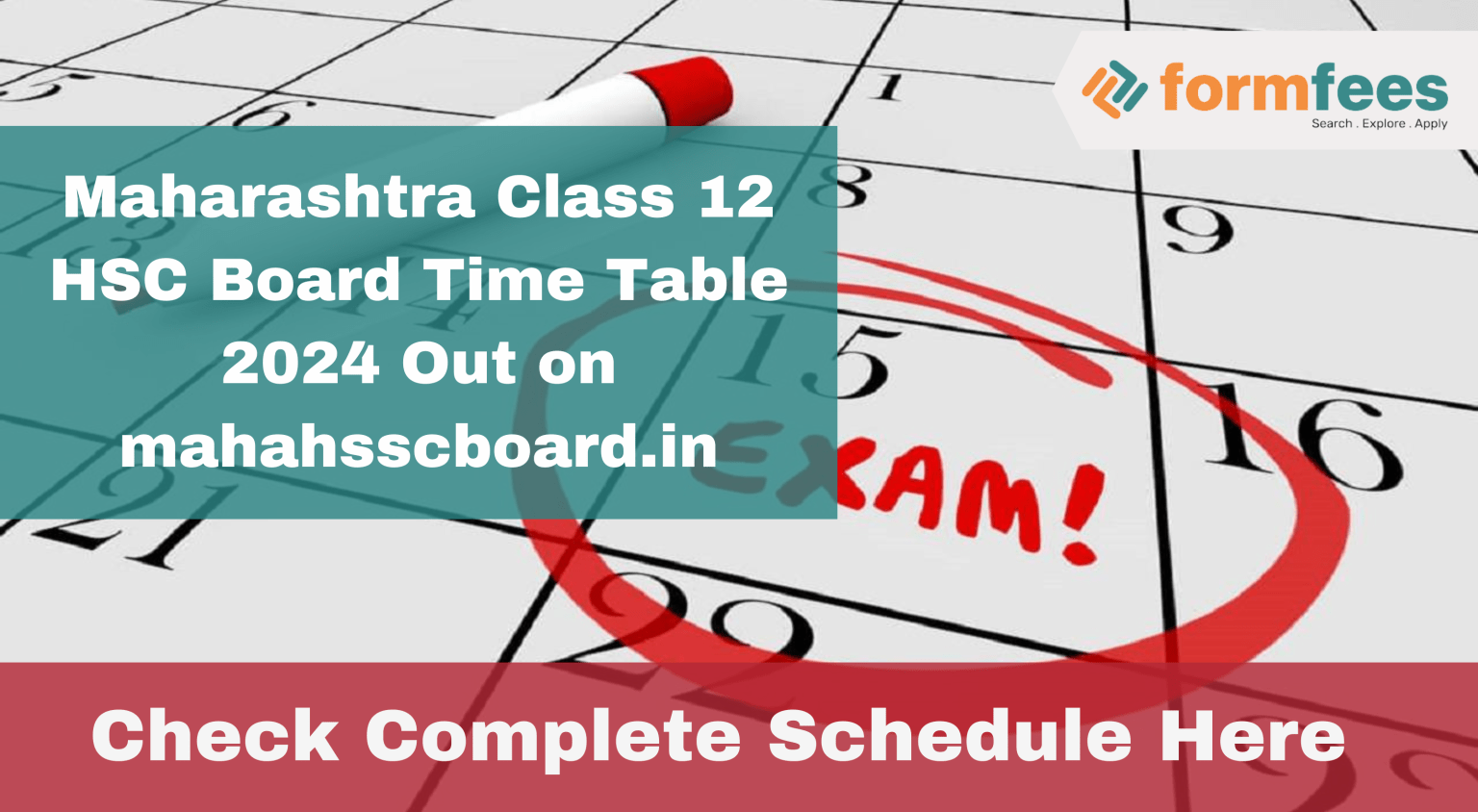 Maharashtra Class 12 HSC Board Time Table 2024 Out on mahahsscboard.in