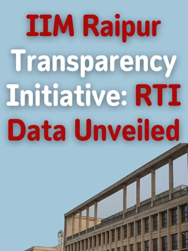 IIM Raipur Transparency Initiative RTI Data Unveiled