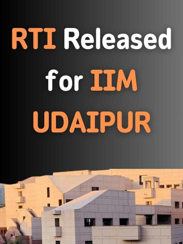 RTI Released for IIM Udaipur