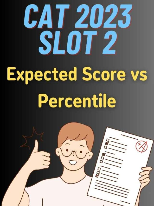 cat 2023 slot 2 expected score vs percentile