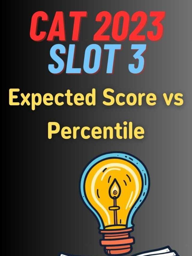 cat 2023 slot 3 expected score vs percentile