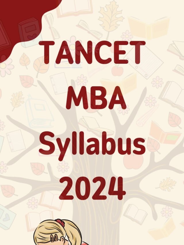 TANCET MBA Syllabus 2024