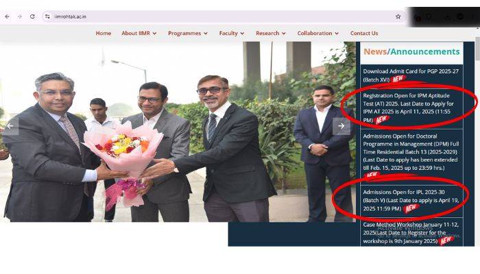 IIM Rohtak IPL 2025-30 Admissions Now Open!. Here’s everything you need to know