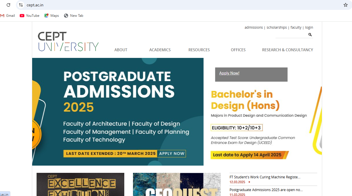 CEPT University Summer 2025 Electives Announced — Registration Begins March 19! Check Courses, Dates & How to Apply