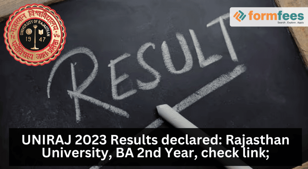 UNIRAJ 2023 Results declared: Rajasthan University, BA 2nd Year, check link;