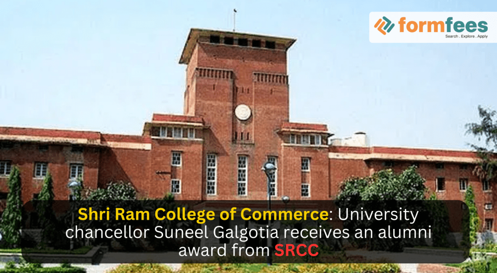 Shri Ram College of Commerce: University chancellor Suneel Galgotia receives an alumni award from SRCC