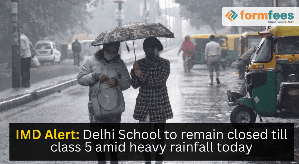 IMD alert: Delhi school to remain closed till class 5 amid heavy rainfall today 