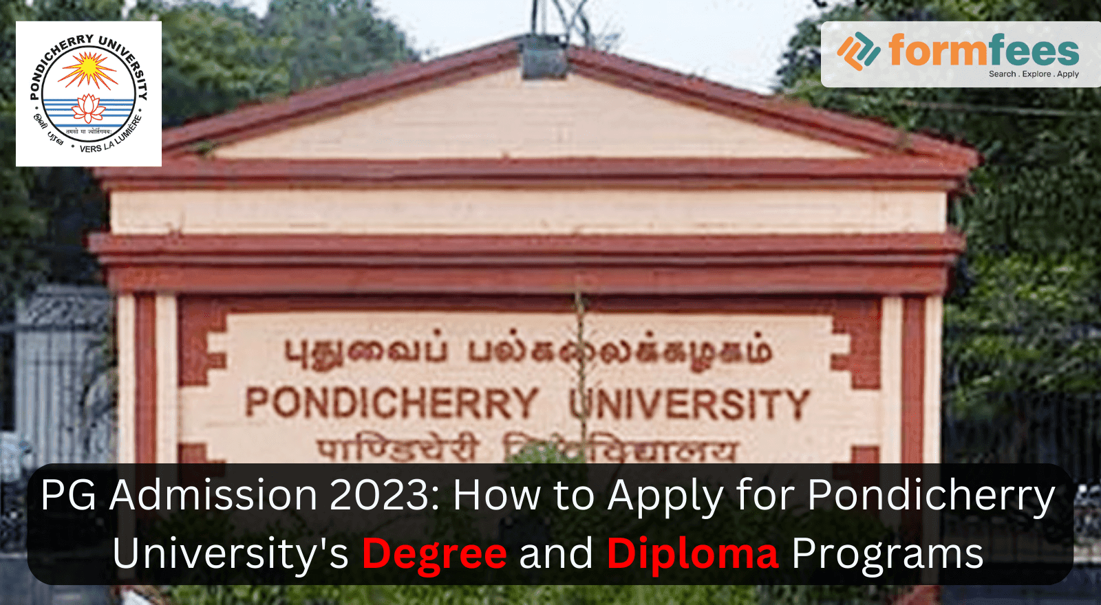 PG Admission 2023 How to Apply for Pondicherry University’s Degree and